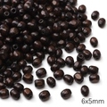 6x5mm dark brown wooden barrel beads for DIY handmade bracelet and necklace making - Bead Ball / 20 Pieces/Pack (6x5mm, Aperture Approx. 1.5mm) / Black Brown
