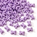 Hellviolette X-förmige Acrylperlen für DIY-Schmuck und handgefertigte Armbänder - Lila
