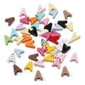 Vibrant enamel letter A beads for DIY jewelry and phone charms in assorted colors - Random Mixed Colors (5 Pcs/Pack) / Letter A