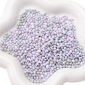 Perline di vetro irregolari perlescenti viola e argento per la creazione di gioielli - Circa 2-6mm Senza Foro 30g/Confezione (Circa 450 Pezzi) / Mix Viola Grigio