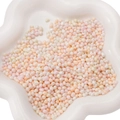 Perline di vetro irregolari rosa, gialle e bianco perla per creazione di gioielli fai da te - Circa 2-6mm Senza Foro 30g/Confezione (Circa 450 Pezzi) / Mix Rosa Arancione