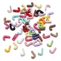 Colorful J-letter beads in various glossy finishes for DIY jewelry making crafts - Random Mixed Colors (5 Pcs/Pack) / Letter J