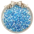 Set aus blauen und weißen Glasperlen und Stiftperlen für DIY-Schmuckherstellung - See-Blaue Serie