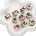 Cuentas navideñas de acrílico de 16mm con motivos de Papá Noel y estrellas para joyas DIY - Estrella / 16mm (1 Pieza/Paquete)