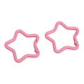 Mousqueton étoile en métal rose pour porte-clés DIY et accessoires de sac à main - Rose Foncé