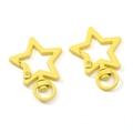 Star shaped yellow alloy lobster clasp with swivel ring for DIY jewelry making - Star Style / 31x41x3.5mm (1 Piece/Pack) / Yellow