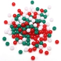 Acrylperlen in Weihnachtsfarben Rot, Grün und Weiß für DIY Schmuck und Basteln - 6mm (30g/Pack) / Weihnachtsfarben
