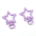 DIY pentagram lobster clasp in lavender purple matte finish for keychains - Star Style / 31x41x3.5mm (1 Piece/Pack) / Purple