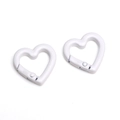 White heart-shaped alloy lobster clasp for DIY jewelry and keychain accessories - Heart Style / 21x21x3.5mm (1 Piece/Pack) / White