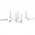 Flat pad stainless steel earring posts in silver finish for DIY jewelry making - Silver / 3x12mm (100 Pieces/Pack)