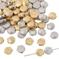 Scallop shell shape metal beads in gold and silver finish for DIY jewelry crafting - Shell / 30Pcs Pack / Silver