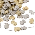 DIY jewelry owl beads in gold and silver finish with smooth metal texture for crafting - Owl / 30Pcs Pack / Silver
