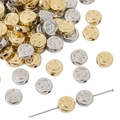 Flat round smiley face spacer beads in gold and silver finish for DIY jewelry crafting - Smiley Face / 30Pcs Pack / Silver