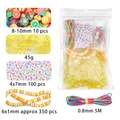 Kit de perles DIY baroque avec perles fruits en argile et perles alphabet colorées - 1 Ensemble/Paquet / Série Jaune