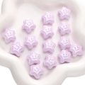 Simpatiche perline in acrilico viola a forma di stella con faccina sorridente - 18mm Foro Circa 3mm / Stile Faccina Sorridente a Stella / Viola