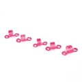 Set of 5 bright pink spiral aluminum dreadlock hair accessories for DIY braiding - 5-Loop Spring (BJL002) / Rose Red