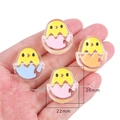 Handgemachte gelbe Comic-Küken Acrylperlen für DIY-Schmuck Größe 22mm x 26mm - Küken Mischfarben Stil (BSD465)