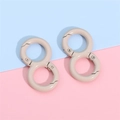 Alloy figure-eight spring carabiner for DIY accessories in milk tea beige finish - Milk Coffee