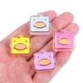 DIY colorful acrylic duck beads in yellow blue pink and purple for jewelry making - Funny Duck Style