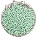 4mm mint green glass pearl beads for DIY jewelry making in a decorative silver tray - 4mm 10g/pack Approx 100pcs / Green