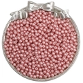 4mm premium pink pearl beads for DIY jewelry making displayed in a decorative silver tray - 4mm 10g/pack Approx 100pcs / Pink