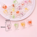 Ciondoli in resina per bevande fredde con fette di frutta per gioielli fai-da-te - Tazza di Frutta Media Colore Chiaro