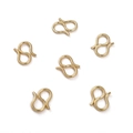 Set of six 14K gold-plated S-shaped lobster clasps for DIY jewelry bracelet making - Large S Connector / 1pc/pack / Gold