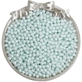 4mm light blue glass pearl beads with lustrous finish in decorative silver tray - 4mm 10g/pack Approx 100pcs / Light Lake Blue