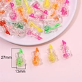 Ciondoli a forma di orsetto in resina 27x13mm per gioielli fai da te e portachiavi - Stile Orso della Frutta