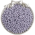 Lavender 4mm pearlized glass beads for DIY jewelry making in a decorative silver tray - 4mm 10g/pack Approx 100pcs / Purple