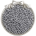 Polished silver 4mm glass pearl beads for DIY jewelry making in a decorative tray - 4mm 10g/pack Approx 100pcs / Gray