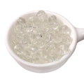 Transparent round glass beads in a white spoon for DIY jewelry making crafts - 8mm Transparent (Hole Approx 1.5mm) - 30 Pieces/Pack