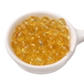 Transparent yellow round glass beads in a ceramic spoon for DIY jewelry making - 8mm Golden Yellow (Hole Approx 1.5mm) - 30 Pieces/Pack