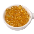 Amber high-transparency glass beads in white porcelain spoon for DIY jewelry crafts - 8mm Gold (Hole Approx 1.5mm) - 30 Pieces/Pack