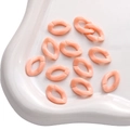 Eslabones abiertos de acrílico color melocotón para hacer joyas DIY - Hebilla Ovalada Sólida / 50 Piezas / Rosa Anaranjado