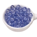 Transparent blue glass beads for DIY bracelet making in a white ceramic dish - 8mm Blue (Hole Approx 1.5mm) - 30 Pieces/Pack