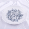 Perles gouttes en verre cristal bleu clair facetté pour création bijoux - 9x8mm (Trou 1mm, 10 Pièces/Paquet) / Bleu Cristal