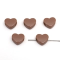 Donkerbruine hartvormige acryl kralen met grote gaten voor het maken van DIY sieraden - Koffie (Effen)
