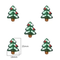 Detail of five 25x18mm green glass Christmas tree beads for DIY jewelry making accessories - Style 01 Christmas Tree / 25x18mm (1 Piece)