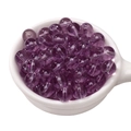 Translucent purple glass beads for DIY jewelry making in a white ceramic spoon - 8mm Purple (Hole Approx 1.5mm) - 30 Pieces/Pack