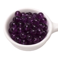 Transparent dark purple round glass beads for DIY jewelry making and bracelets - 8mm Dark Purple (Hole Approx 1.5mm) - 30 Pieces/Pack