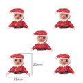 Detail showing five 21mm Santa Claus resin charms for DIY Christmas jewelry making - Santa Claus Style / 21x19mm / Hole approx 2mm (1 Piece/Pack)