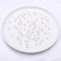 Perles gouttelettes en cristal blanc irisé 9x8mm pour création de bijoux DIY - 9x8mm (Trou 1mm, 10 Pièces/Paquet) / Blanc Porcelaine