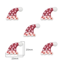 Macro view of Santa hat glass charms with white polka dots for DIY jewelry crafts - Christmas Hat Shape Accessory / 23x20mm / Hole approx 2mm (1 Piece/Pack)