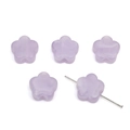 Perles de fleurs en acrylique violet lavande avec texture brume pour bijoux DIY faits main - Jade Violet-Blanc