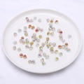 Perles gouttes en cristal de verre facetté 9x8mm avec revêtement arc-en-ciel - 9x8mm (Trou 1mm, 10 Pièces/Paquet) / Bleu foncé