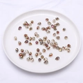 Perles en verre facetté en forme de goutte champagne irisé pour bijoux DIY - 9x8mm (Trou 1mm, 10 Pièces/Paquet) / Marron