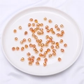 Perles en verre en forme de goutte orange ambre pour la création de bijoux DIY - 9x8mm (Trou 1mm, 10 Pièces/Paquet) / Rouge Orangé