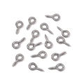Pitons à œil en acier inoxydable argenté pour bijoux DIY et pendentifs - 4x8mm / 50 Pièces / Acier