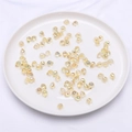 Perles en verre facettées gouttes couleur champagne pour création de bijoux DIY - 9x8mm (Trou 1mm, 10 Pièces/Paquet) / Jaune